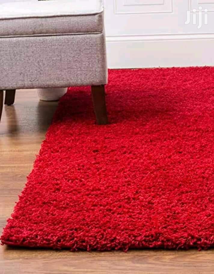 Hot Red Shaggy Carpet