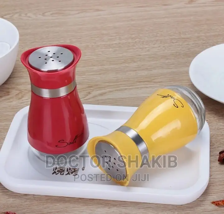 Glass Spice Jars Salt and Pepper Shakers