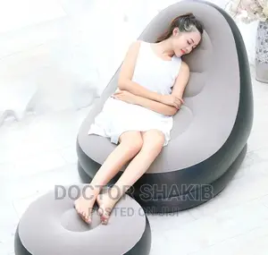 Inflatable Air Sofa Chair With Foot Stool