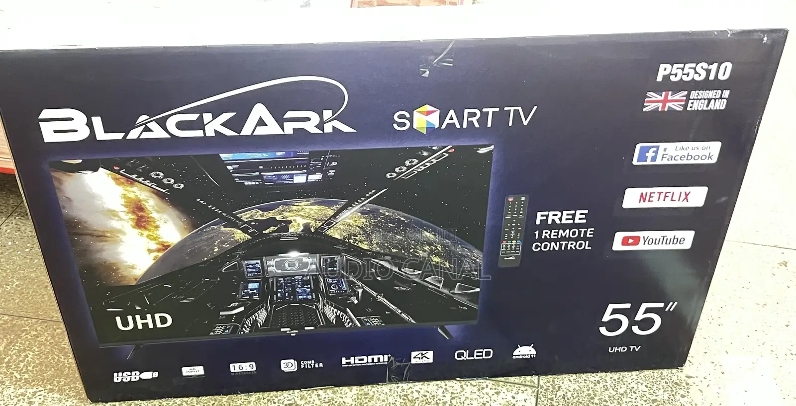 QLED Black Ark 55” UHD Smart Tv