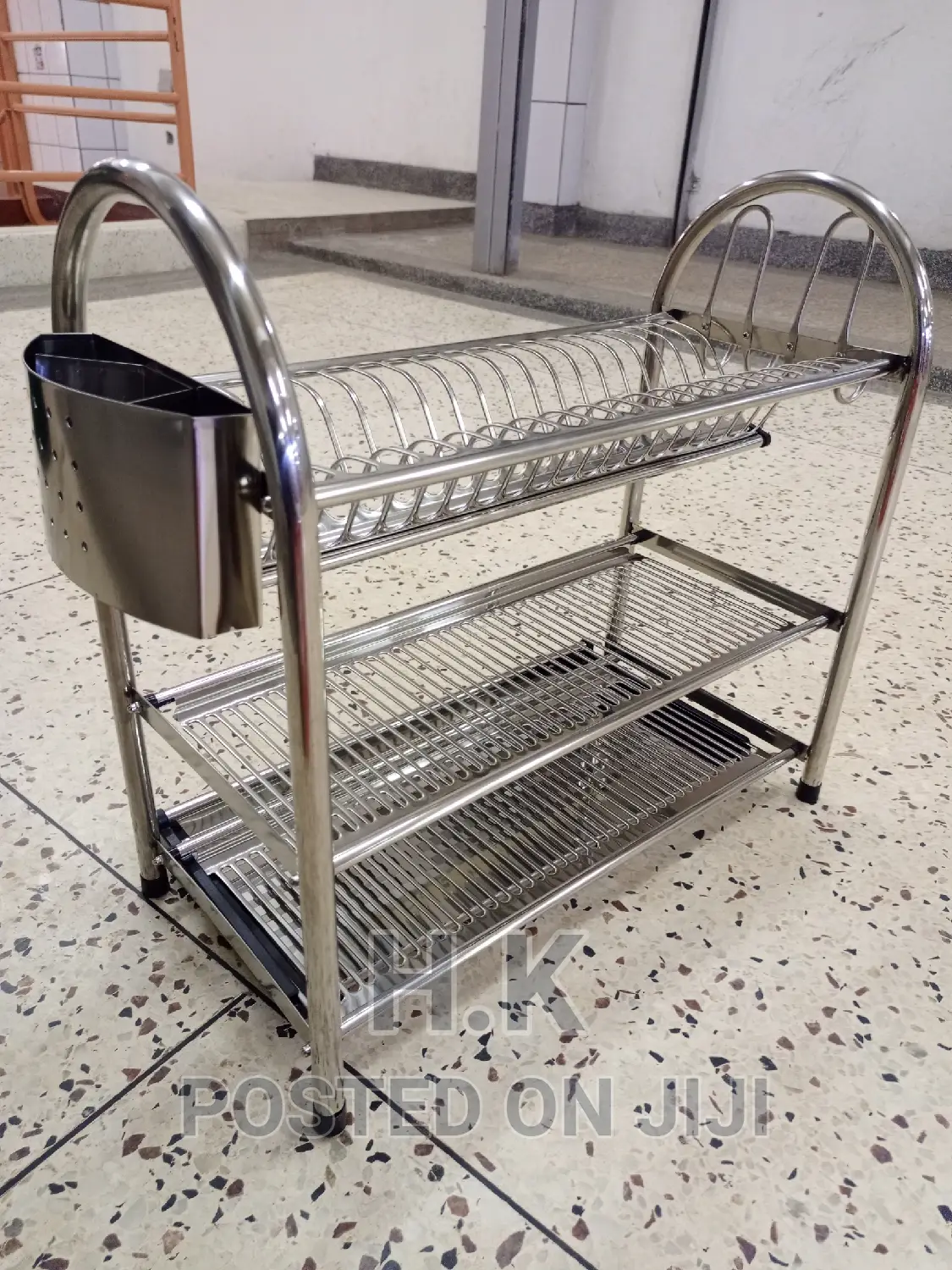 3tier Dishes Racker (Stainless Steel)
