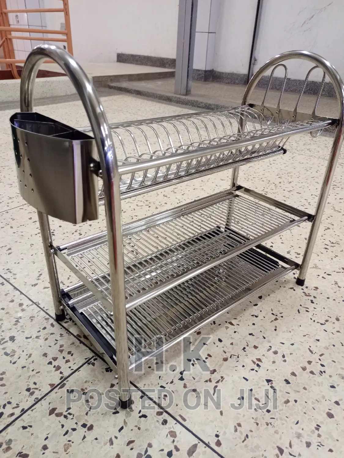 3tier Dishes Racker (Stainless Steel)