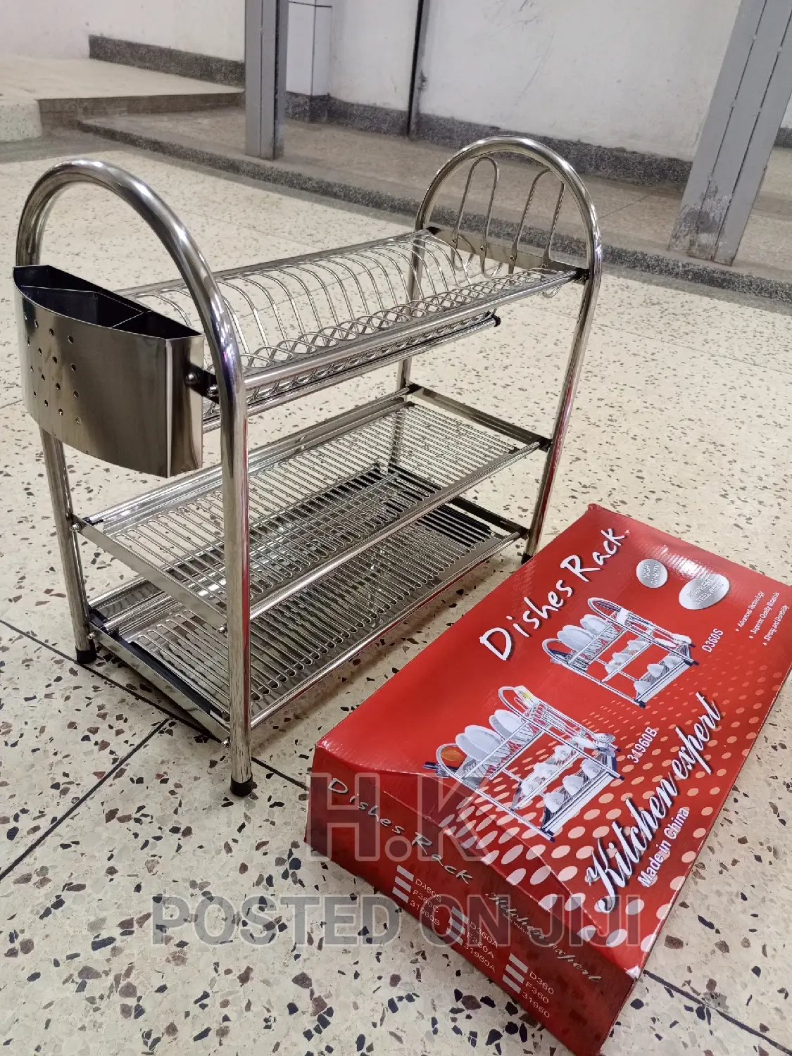 3tier Dishes Racker (Stainless Steel)