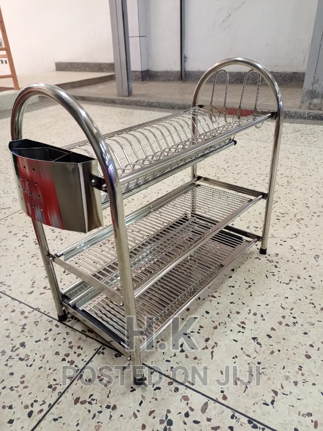 3tier Dishes Racker (Stainless Steel)
