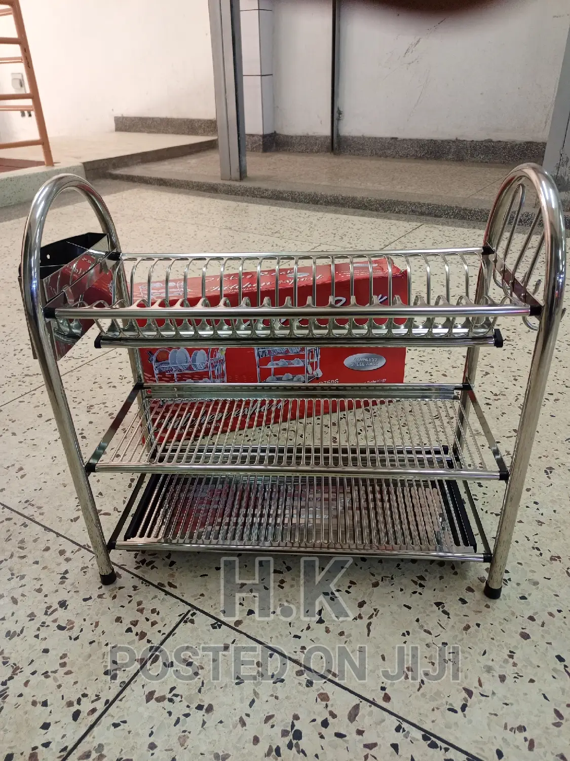 3tier Dishes Racker (Stainless Steel)