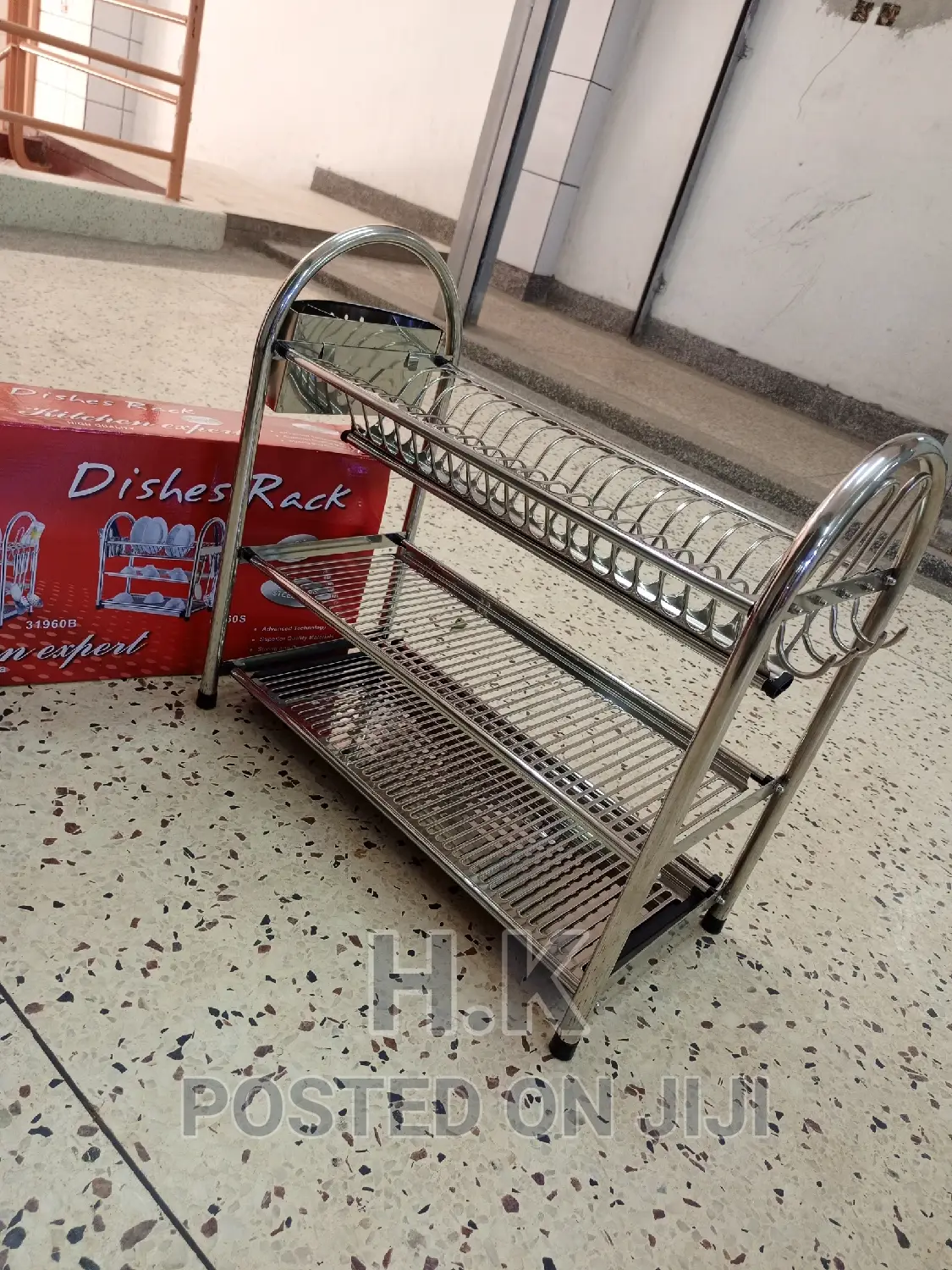 3tier Dishes Racker (Stainless Steel)