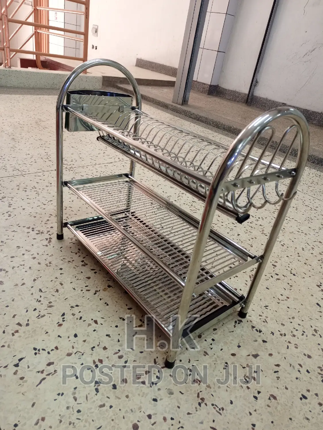 3tier Dishes Racker (Stainless Steel)