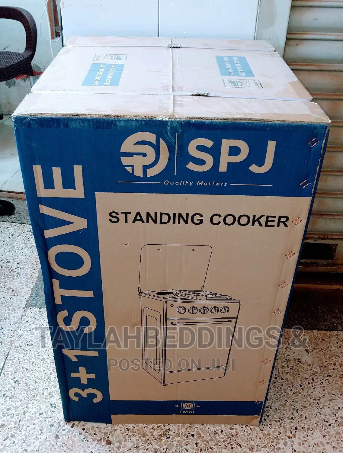 SPJ 4 Burner Gas Cooker 50x50cm – Black