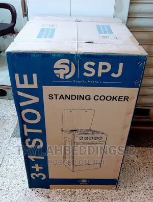 SPJ 4 Burner Gas Cooker 50x50cm – Black