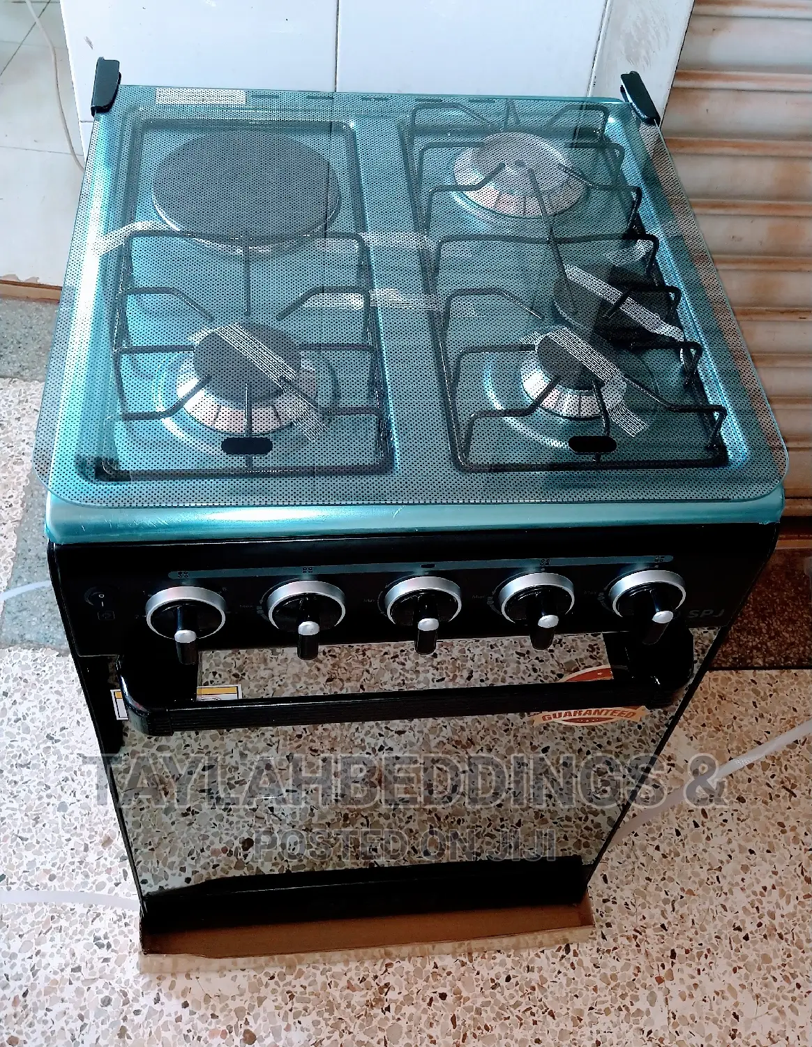 SPJ 4 Burner Gas Cooker 50x50cm – Black
