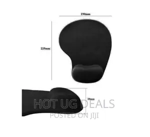 Comfort Gel Mouse Pad Non-Slip Skid Resistant - Black
