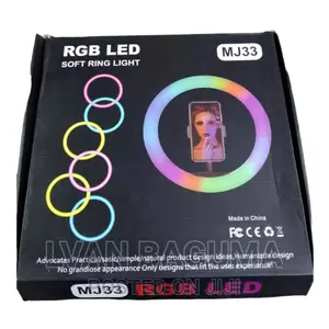 Photo - LED RGB Ring Light With Tripod Stand- Multicolor