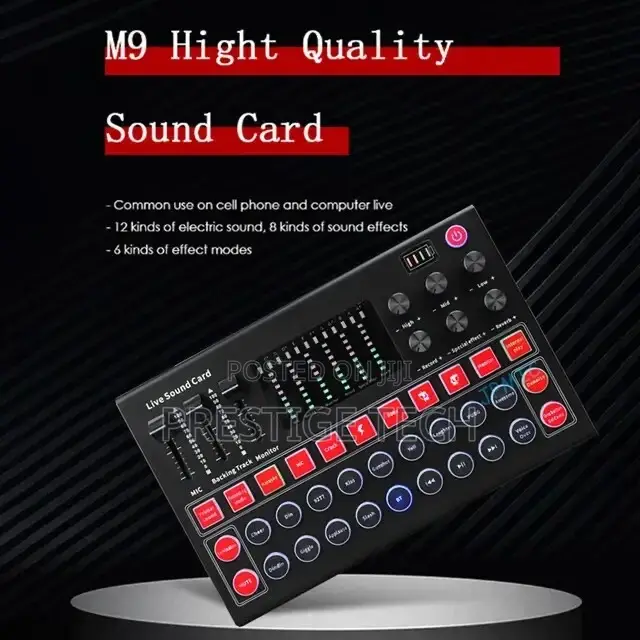M9 High Quality Live Soundcard For Mobile And Computer Use