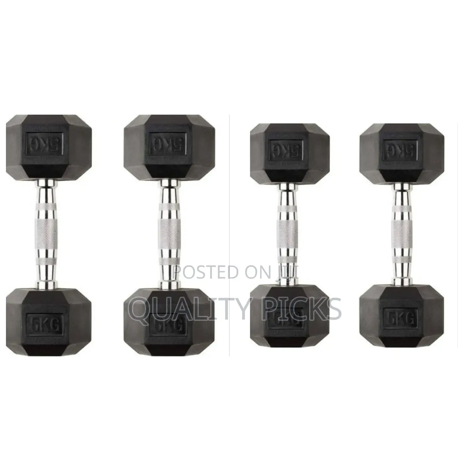 Black Dumbbells Set