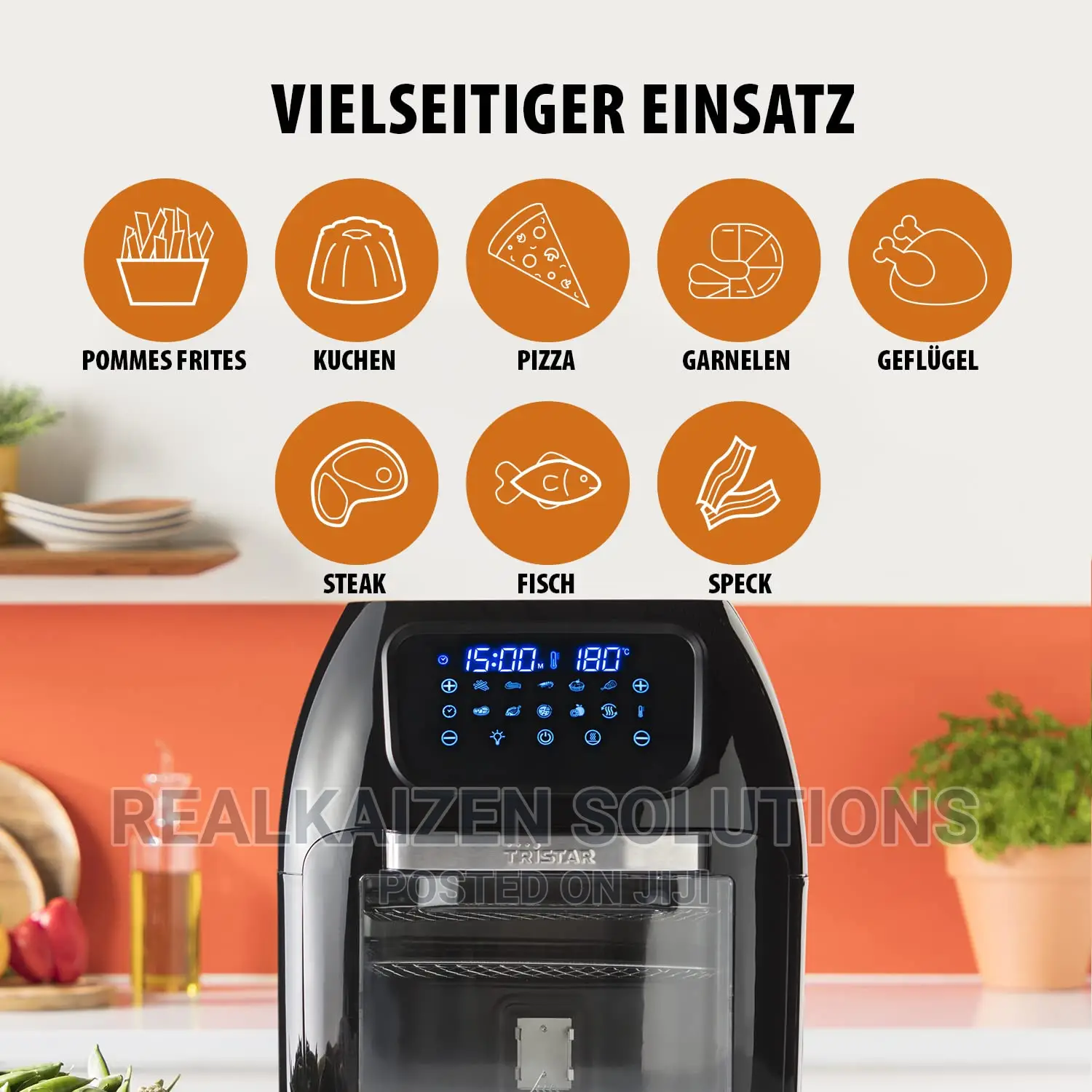 UK TRISTAR 10L Digital Multi Crispy Hot Air Fryer 1800w