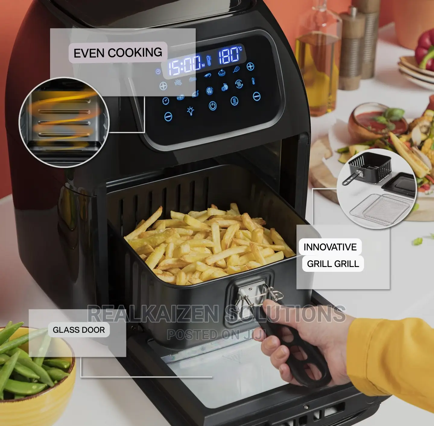 UK TRISTAR 10L Digital Multi Crispy Hot Air Fryer 1800w