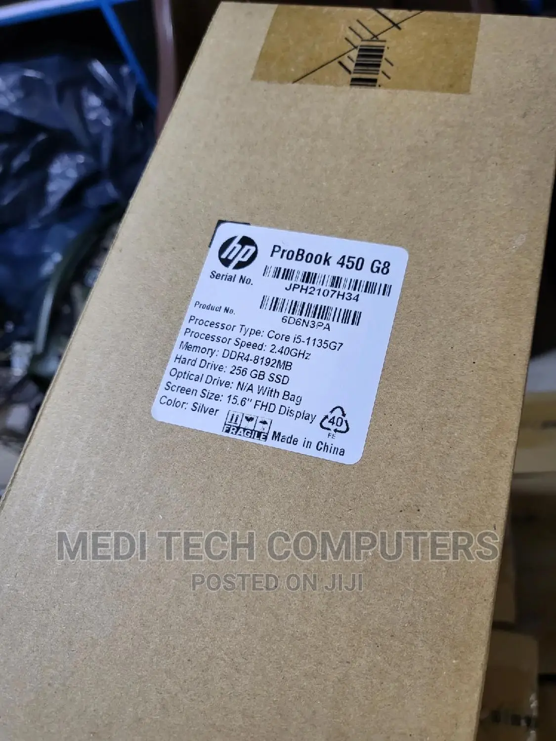 New Laptop HP ProBook 450 G8 8GB Intel Core I5 SSD 256GB