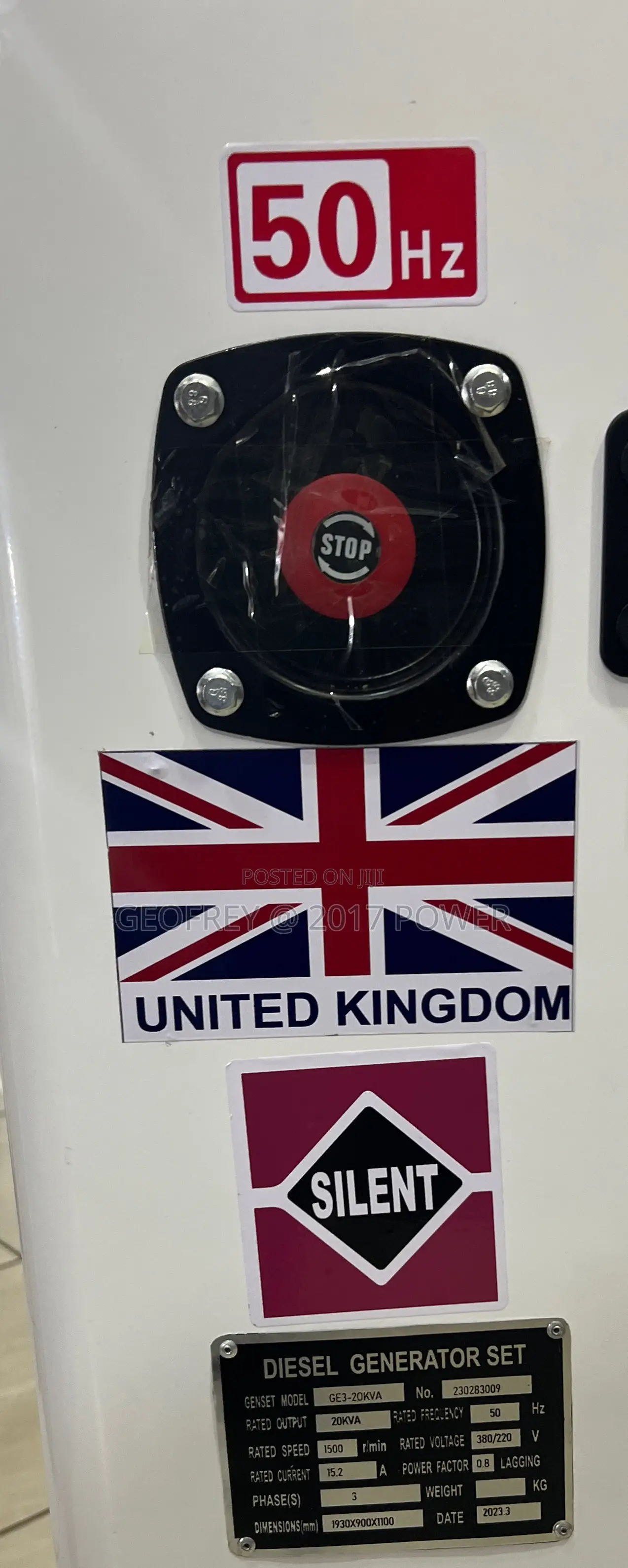 20kva Eurostar Diesel Generator Made in Uk Four Pistons
