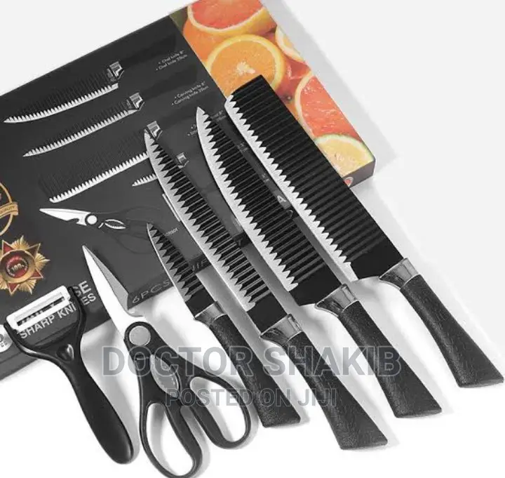 Double Sided Black Knives and Blister Set