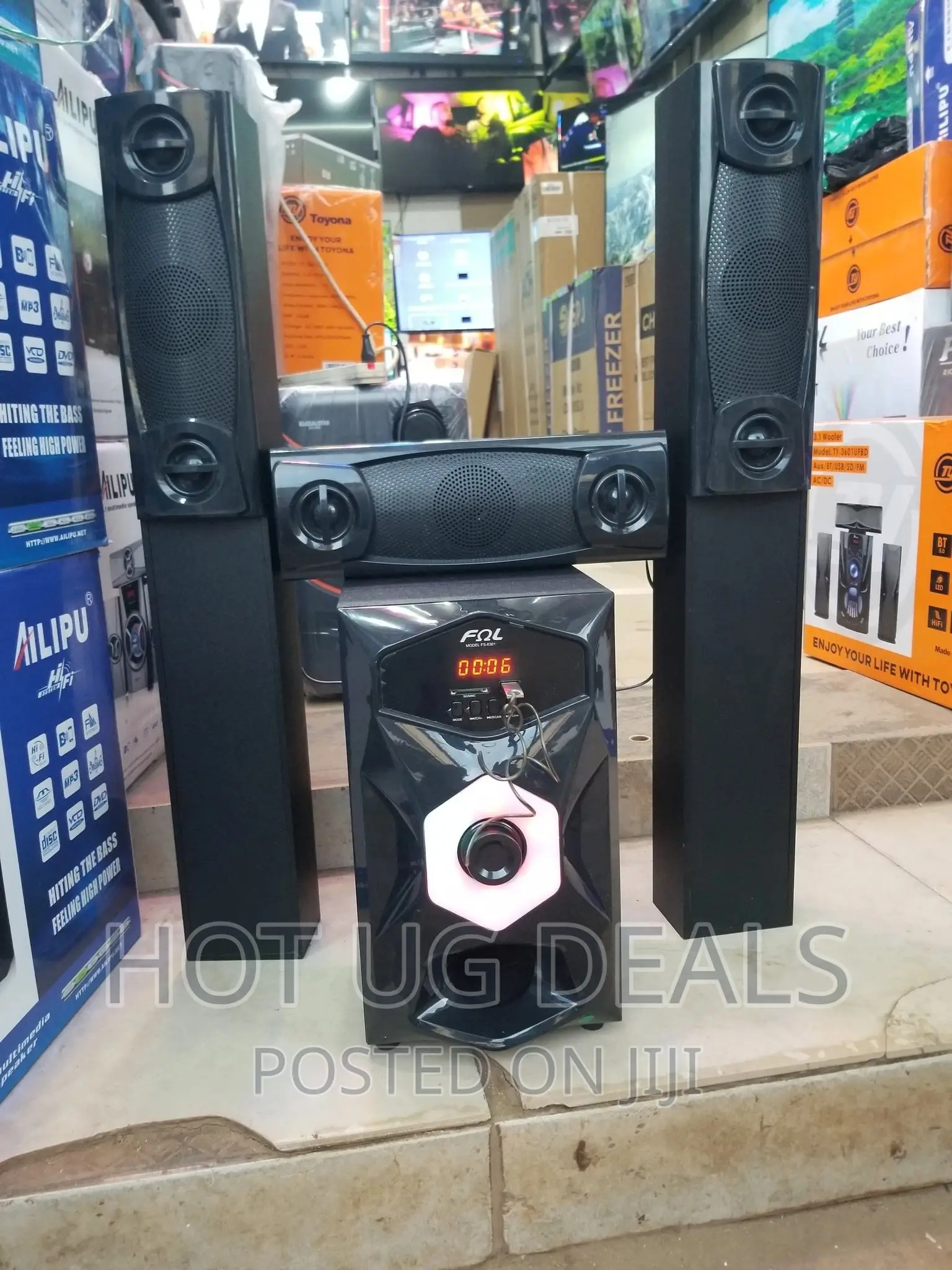 Fol 2.1 Channel FM/SD Bluetooth Hometheater System - Black