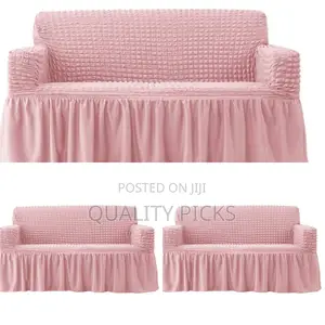 Pink Sofa Cover Set