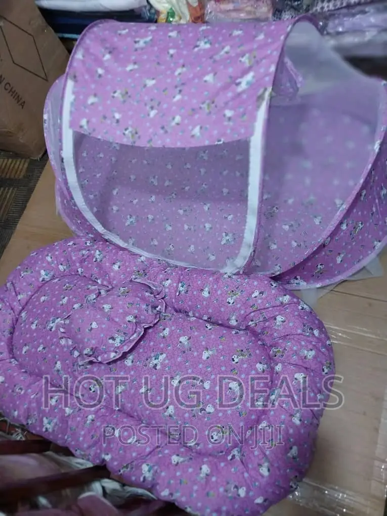 3 Pc Foldable Baby Infant Bed Mosquito Net, Mattress, Pillow