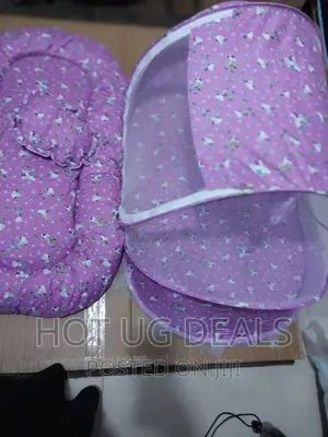 3 Pc Foldable Baby Infant Bed Mosquito Net, Mattress, Pillow