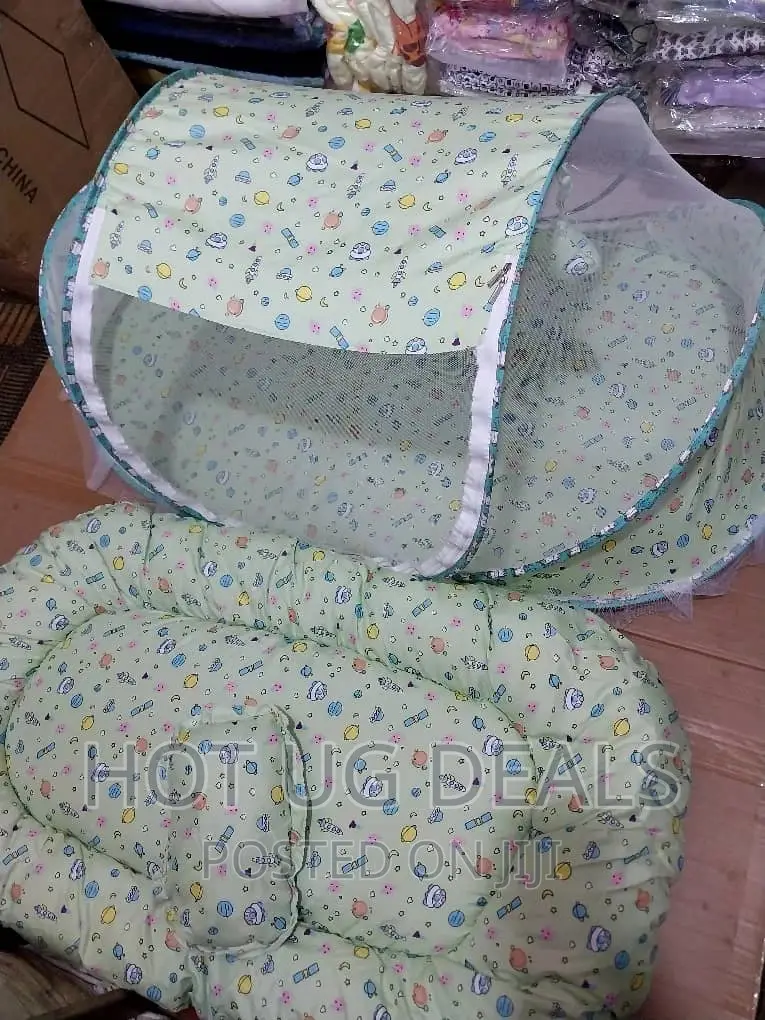3 Pc Foldable Baby Infant Bed Mosquito Net, Mattress, Pillow