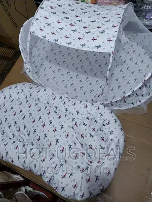 Photo - 3 Pc Foldable Baby Infant Bed Mosquito Net, Mattress, Pillow