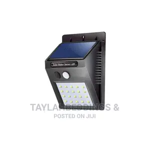 LED PIR Motion Sensor Solar Light LED Lamp - Black