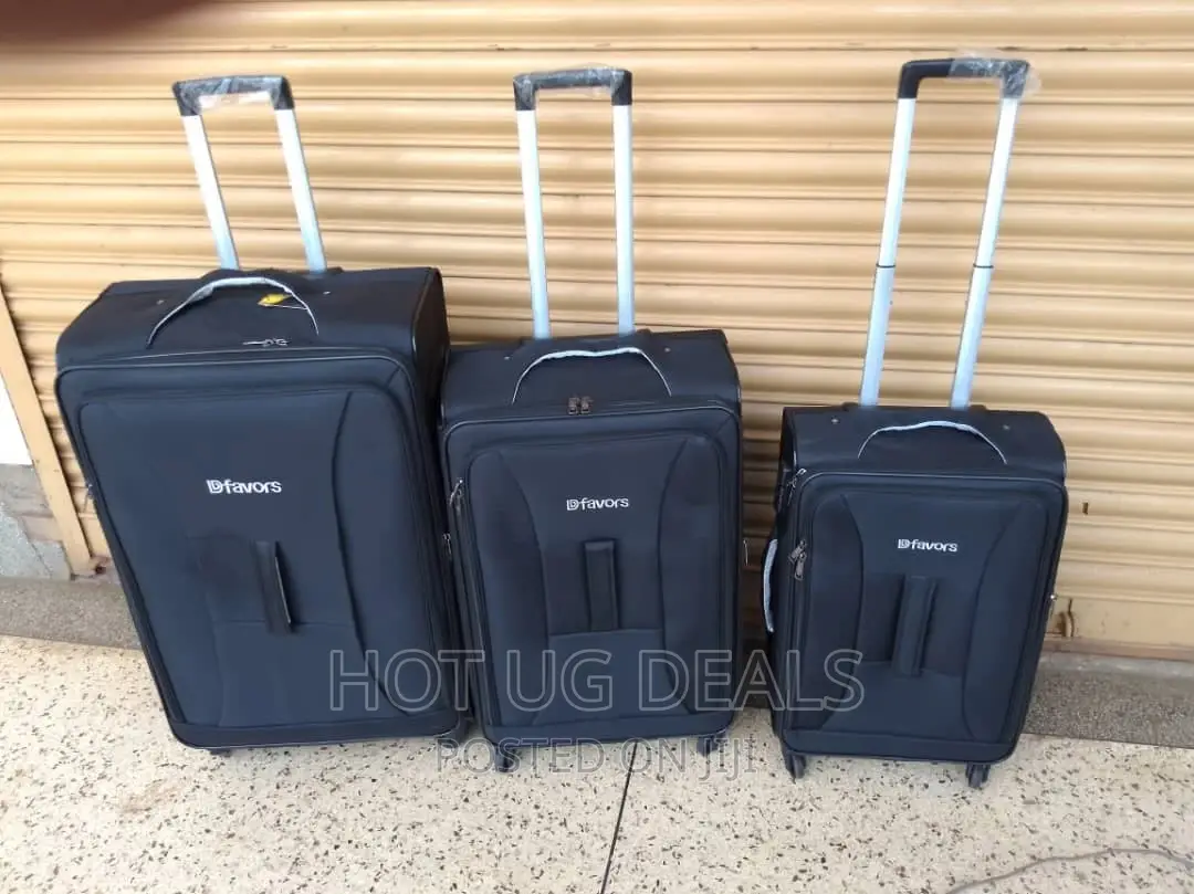 Fabric Cloth Travel Suitcases Fashion Bag- Black