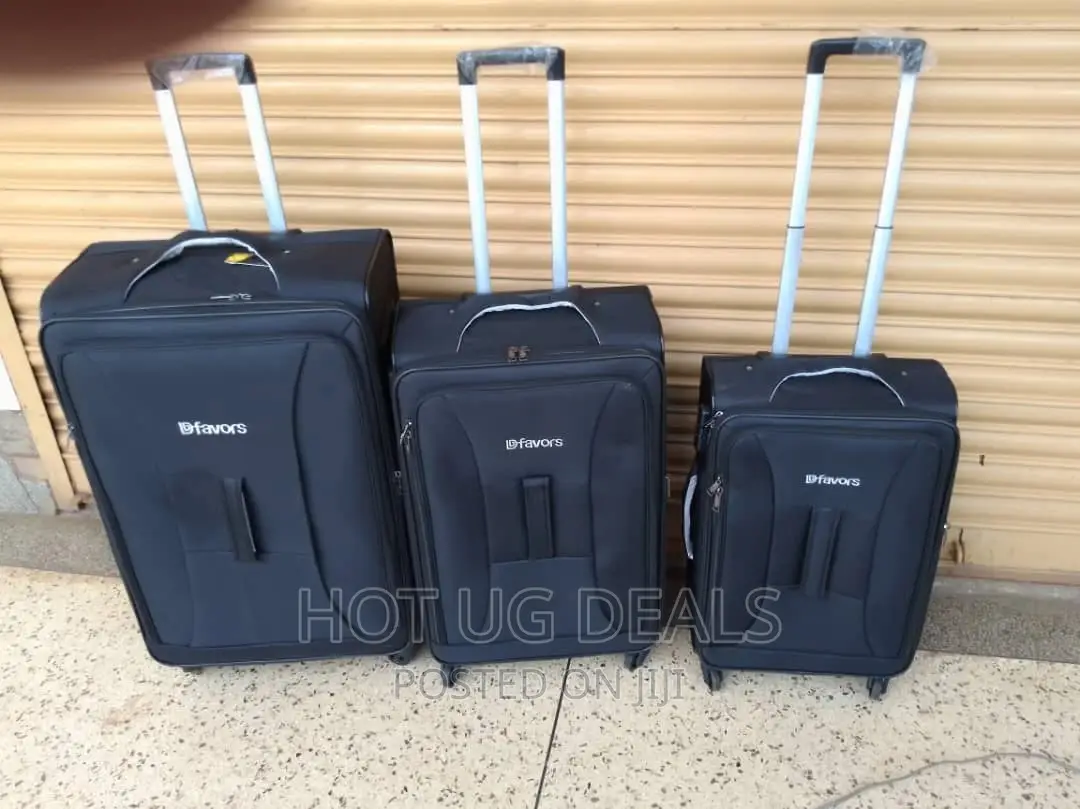 Fabric Cloth Travel Suitcases Fashion Bag- Black