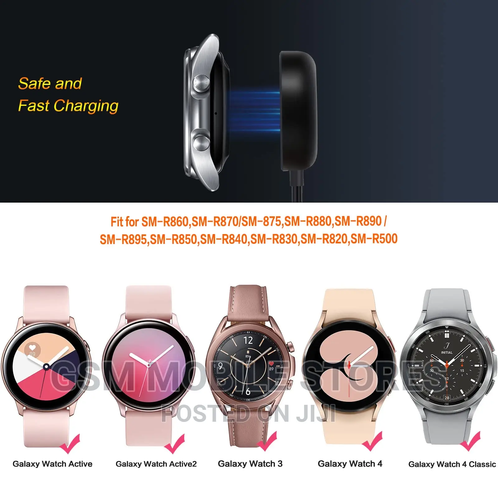 Galaxy Watch 6/5/4 Charger,2 Pack Watch Chargers Compatible