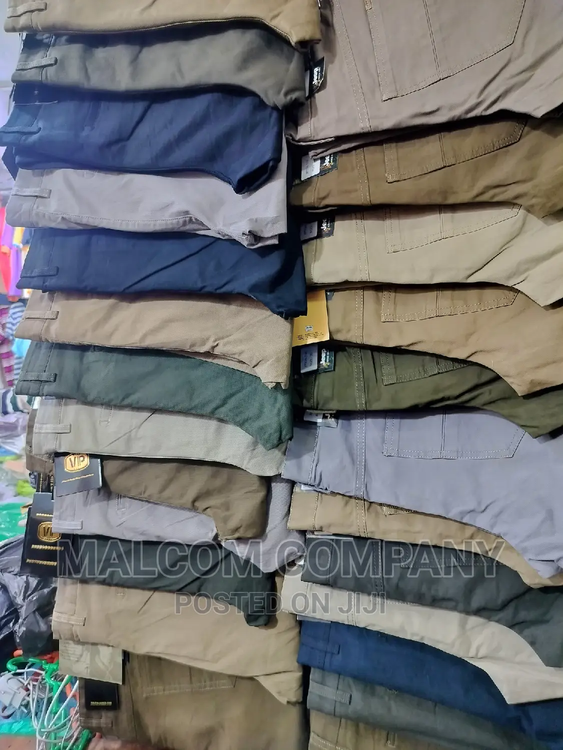 Kaki Men Pants