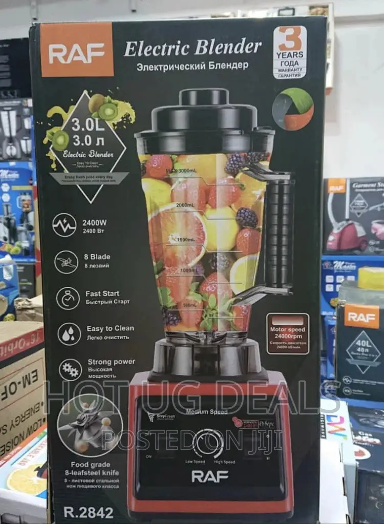 Raf Commercial Blender 3l 2400w - Red/ Black