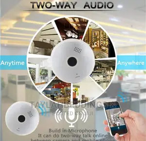 Wifi Bulb Panoramic IP Camera CCTV 1080P Lamp Light Monitor