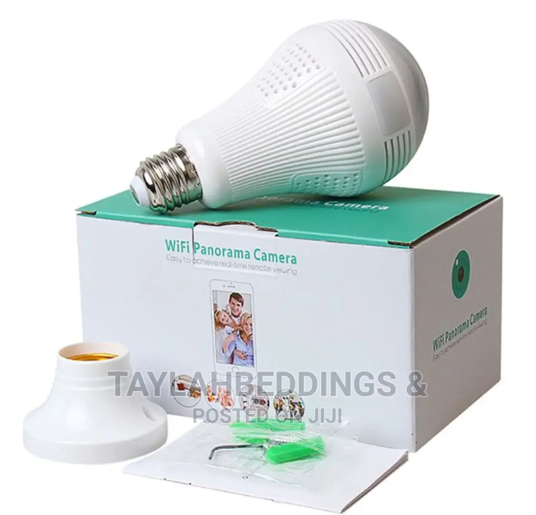 Wifi Bulb Panoramic IP Camera CCTV 1080P Lamp Light Monitor