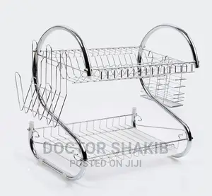 2-Tier Kitchen Utensils Drying Rack, Holder and Organizer