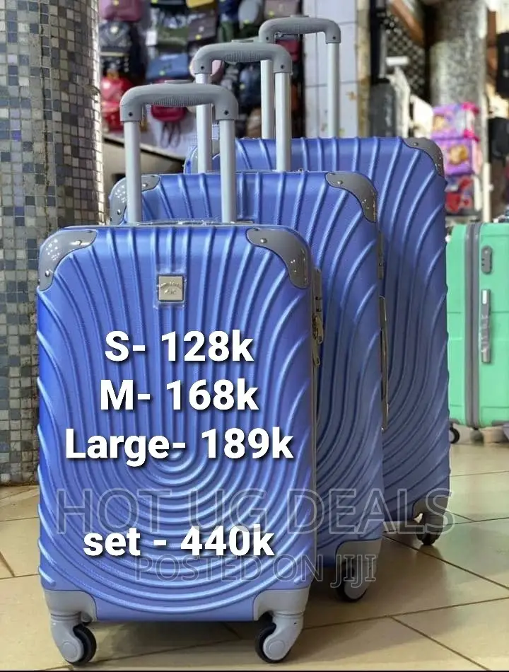 4-Wheeler Spinner Plastic Travel Suitcase Bag - Multicolor