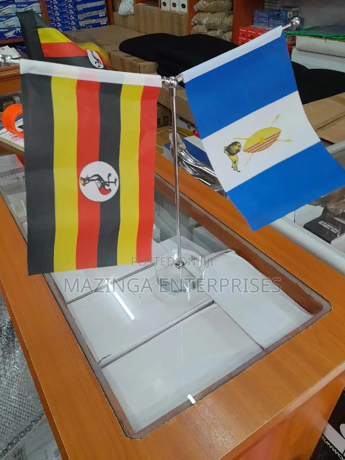 Double Table Flag Stand
