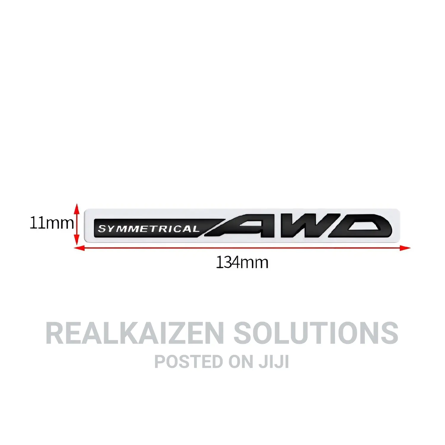 3D SYMMETRICAL AWD Car | Subaru Tailgate Chrome Decal Logo