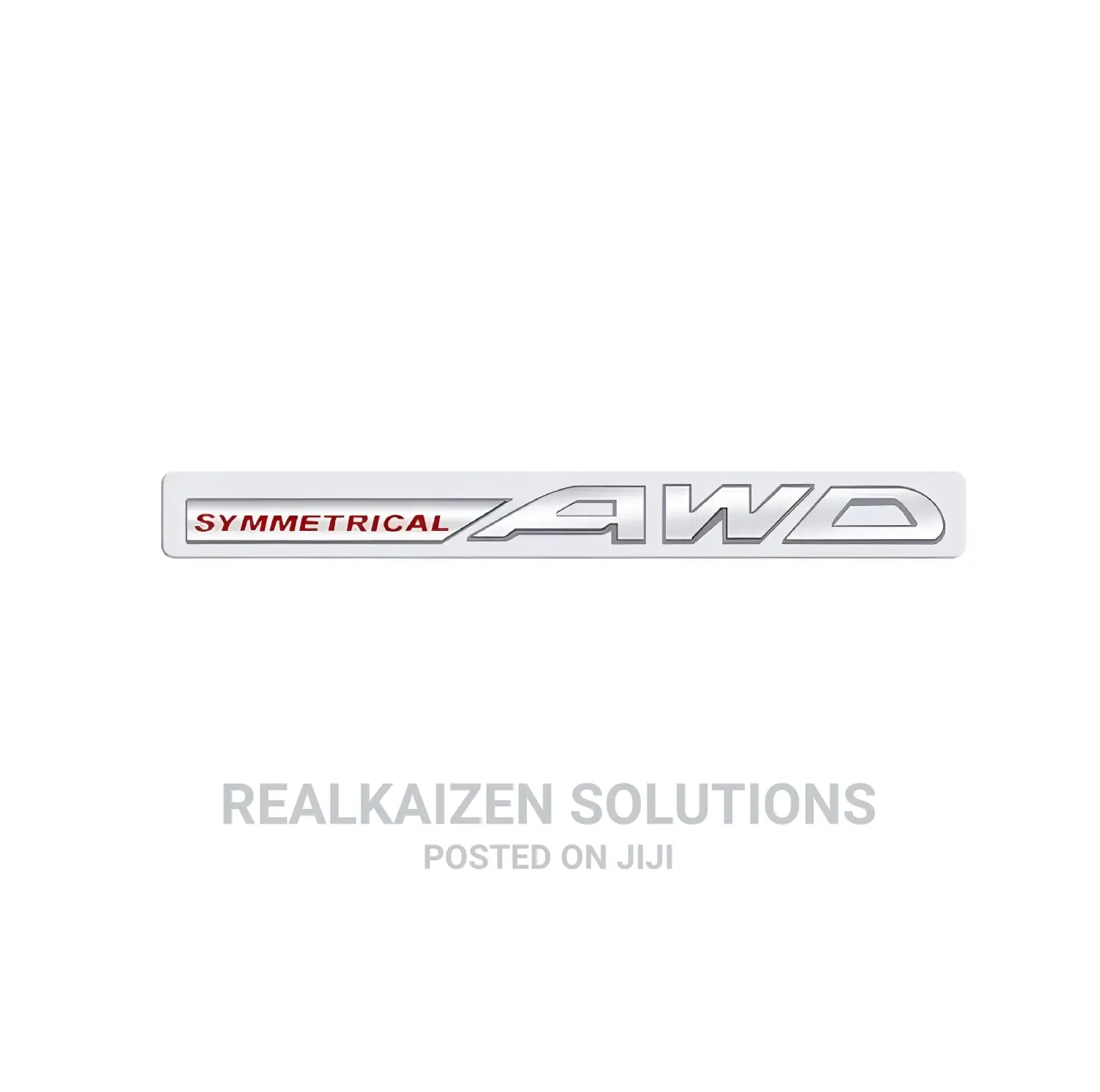 3D SYMMETRICAL AWD Car | Subaru Tailgate Chrome Decal Logo