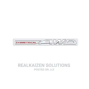 3D SYMMETRICAL AWD Car | Subaru Tailgate Chrome Decal Logo
