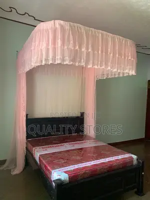 Luxury Mosquito Net Wall Mounted Pink