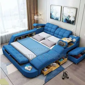 Bed of 6x6 Feet Withsound Music and Storage Call