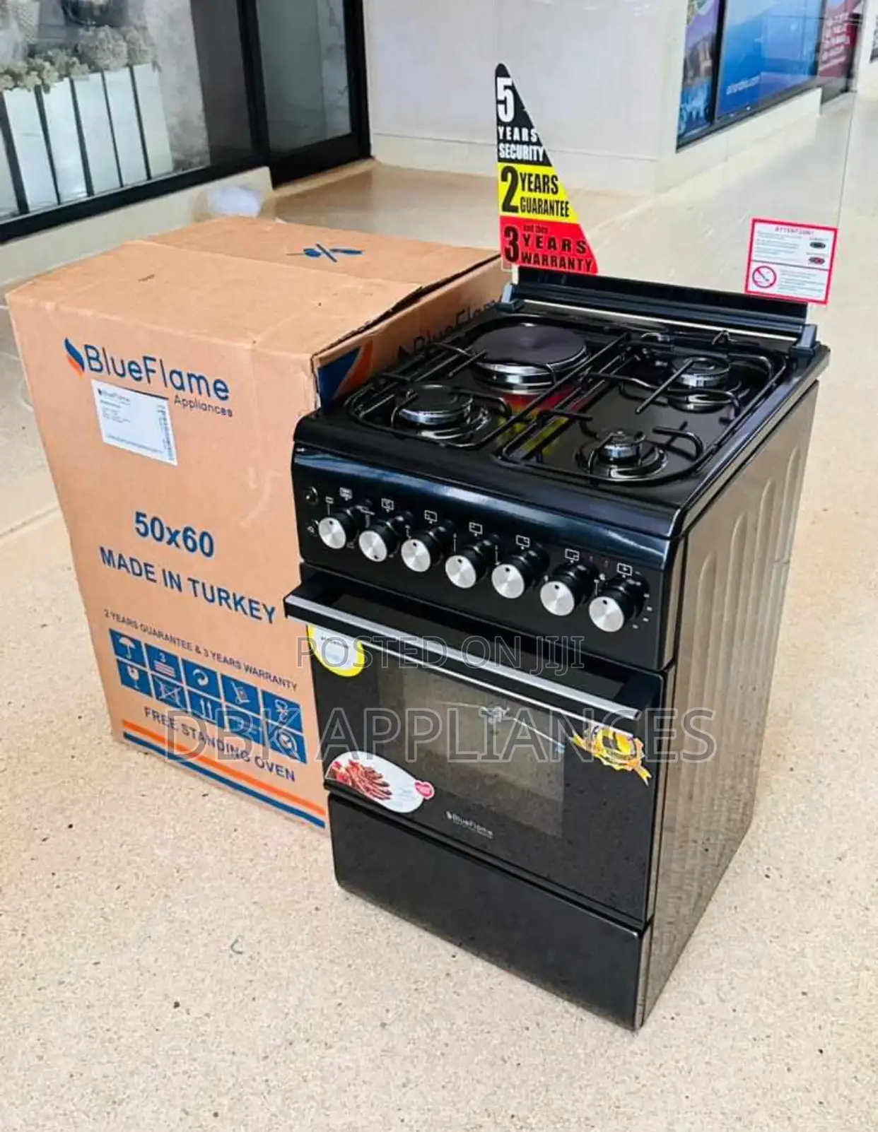 Blueflame 3gas 1electric Cooker (50*50)Cm 2yr Warranty