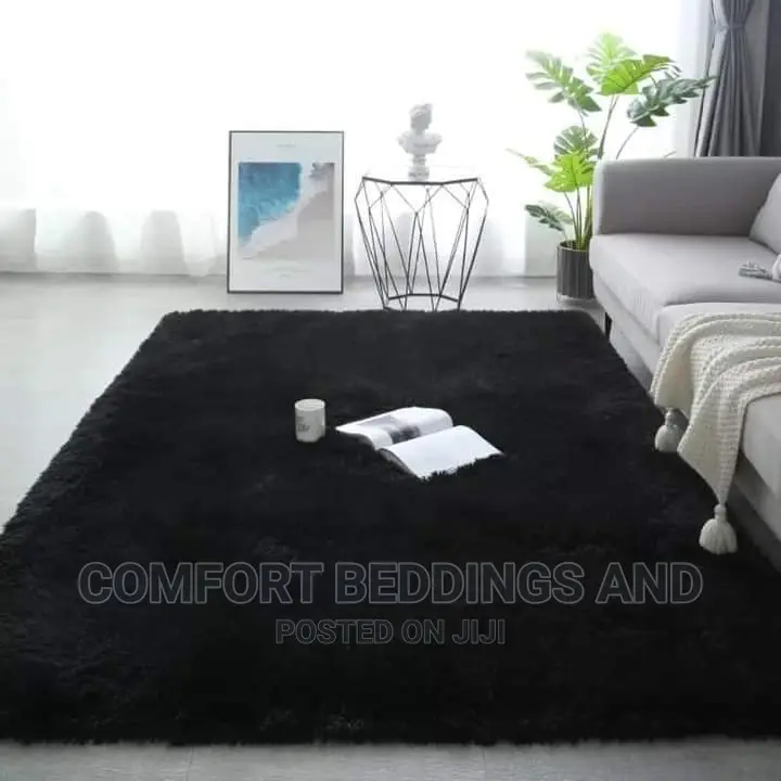 Fluffy Carpet Black