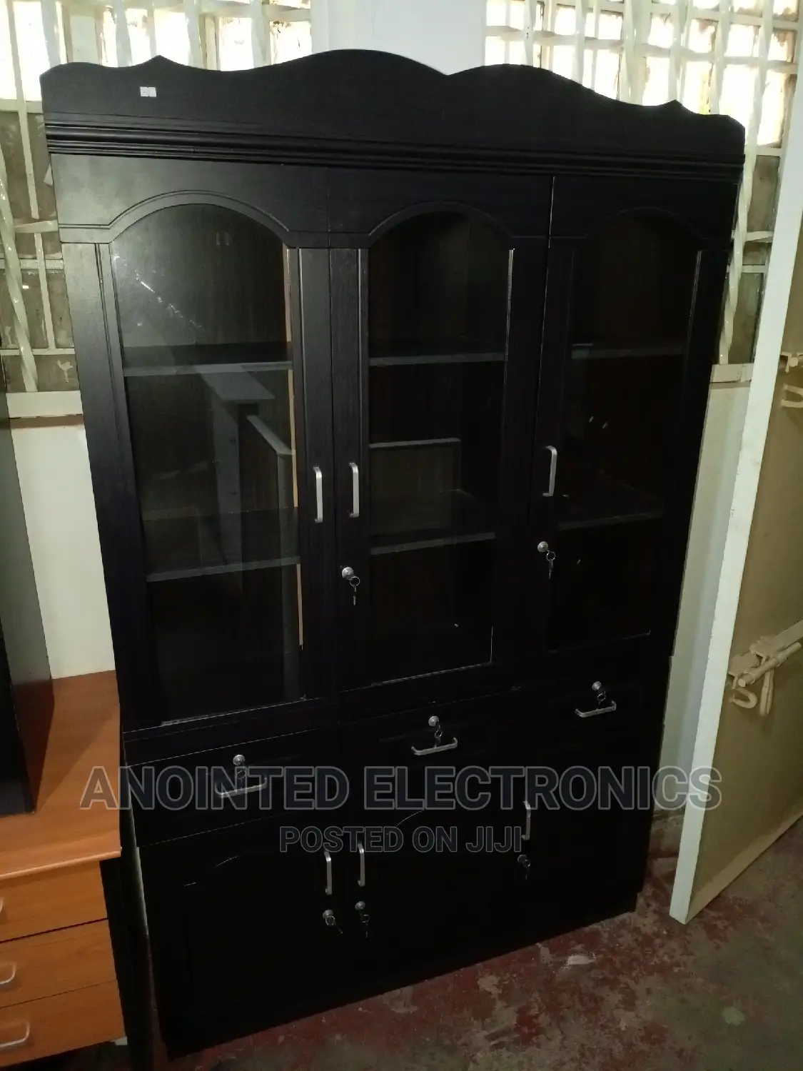 Cupboard Three Doors Black