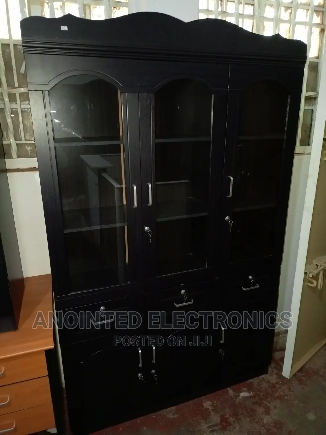Cupboard Three Doors Black