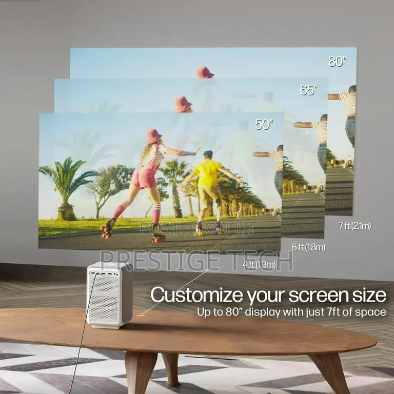 HP Projector CC200 With 84 Inch Projection Screen Roku